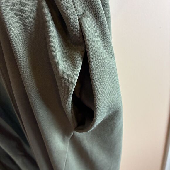 Lane Bryant Women’s Olive Green Tie Waist Dress 3/4 Sleeve Soft Size 22/24 - Picture 6 of 7